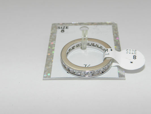 Bria Kate Stainless Steel Wedding Ring With Multiple Stones