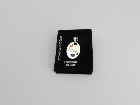 Rousseau 925 Solid Sterling Silver Mom Pendant