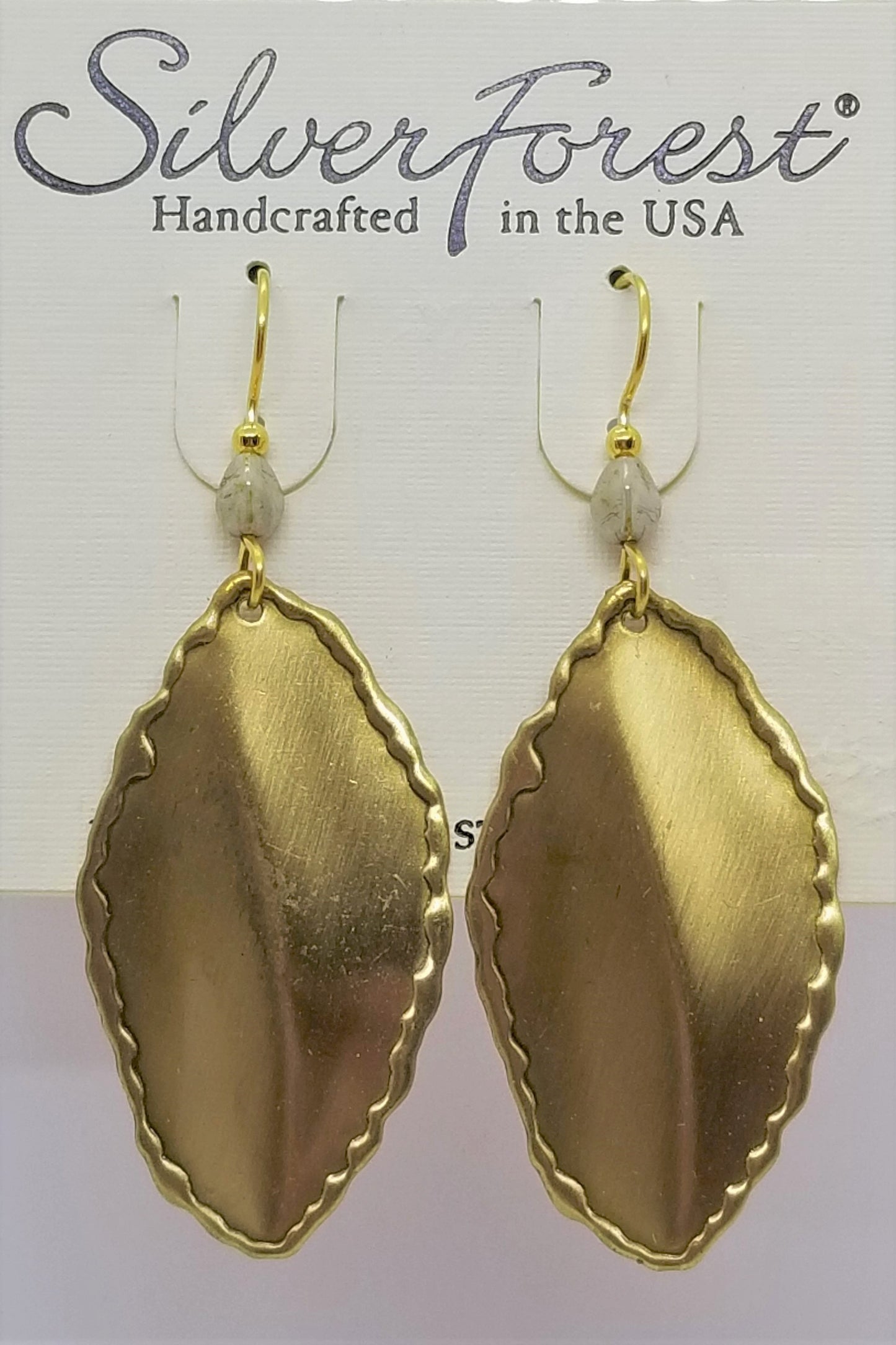 Silver Forest surgical steel gold plated large earrings