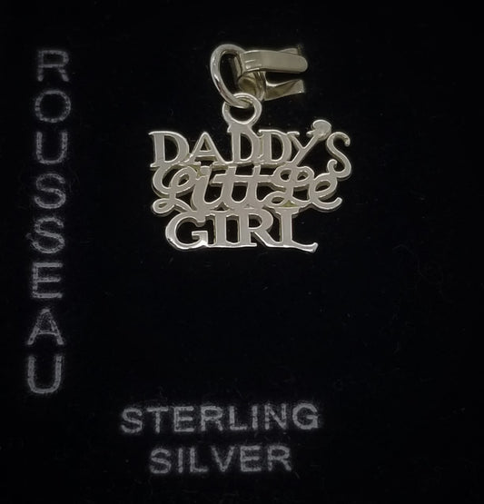 Rousseau 925 sterling silver Daddy's little girl pendant