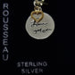 Rousseau 925 sterling silver Love Mom pendant with gold plated heart