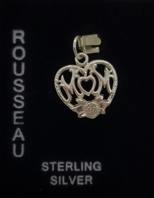 Rousseau 925 sterling silver MOM pendant