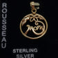 Rousseau 925 sterling silver gold plated MOM pendant