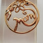 Rousseau 925 sterling silver gold plated MOM pendant