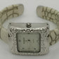 Fashion tan bangle style watch with square face