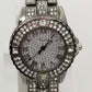 Luobos fashion watch base metal with rhinestones clasp bracelet